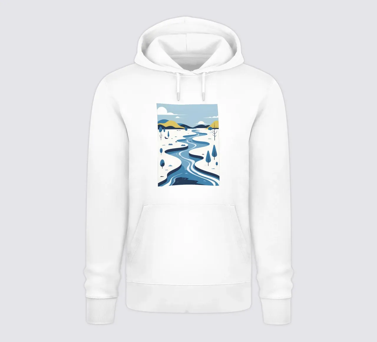 Curva del fiume felpa con cappuccio da LIFESTYLE OBJECTS