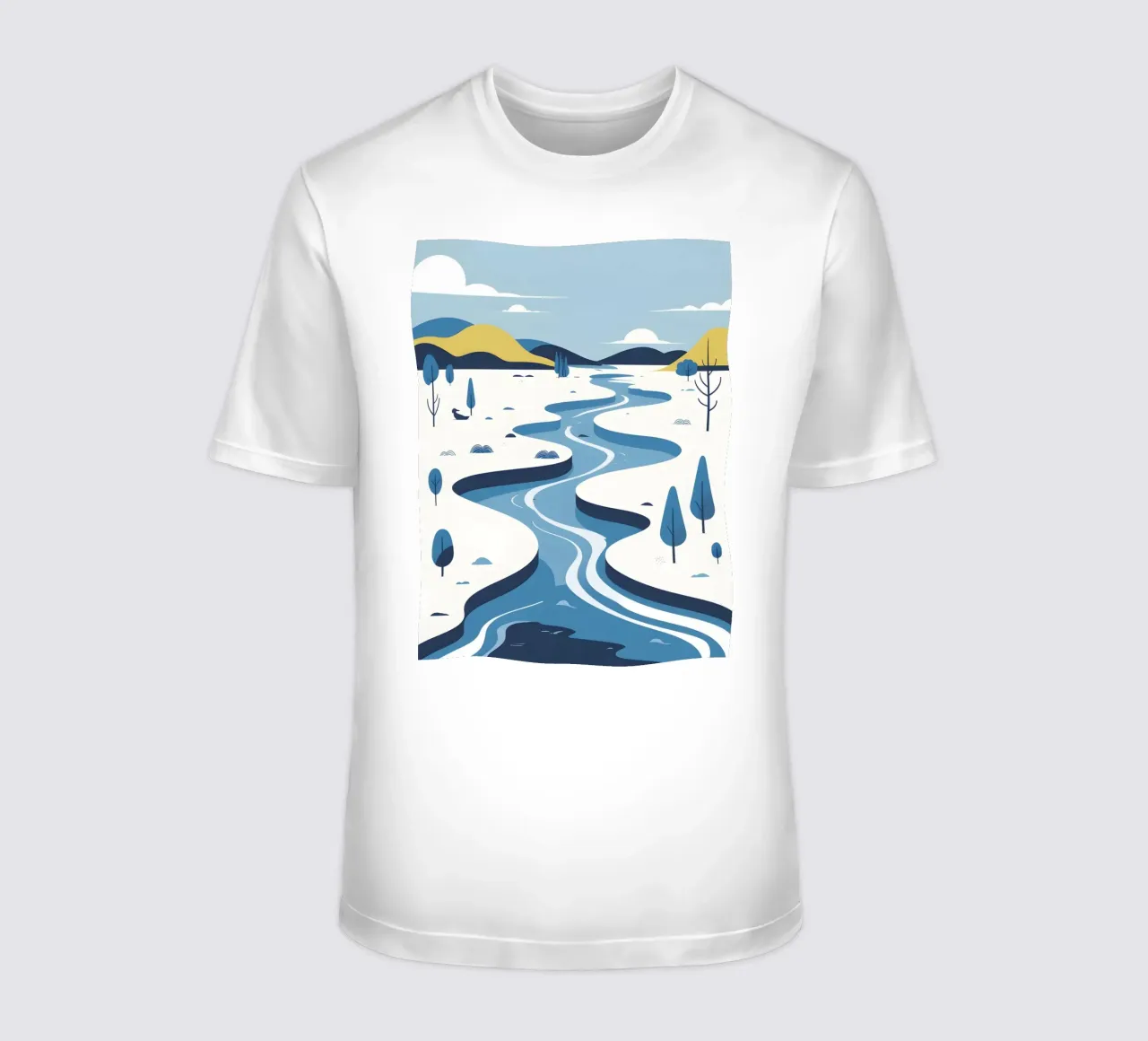 Curva del fiume t-shirt da LIFESTYLE OBJECTS