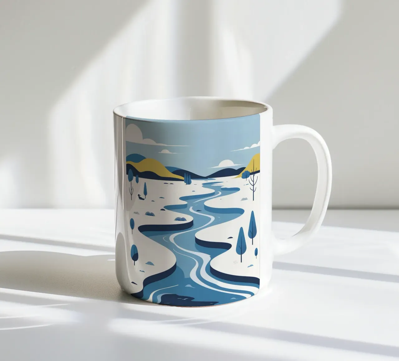 Curva del fiume tazza in ceramica da LIFESTYLE OBJECTS