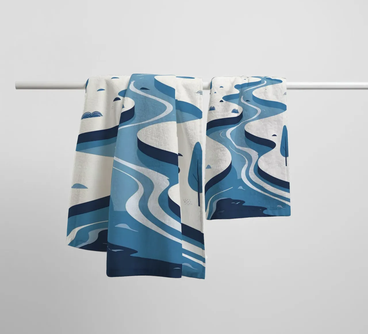 Curva del fiume asciugamano da bagno da LIFESTYLE OBJECTS