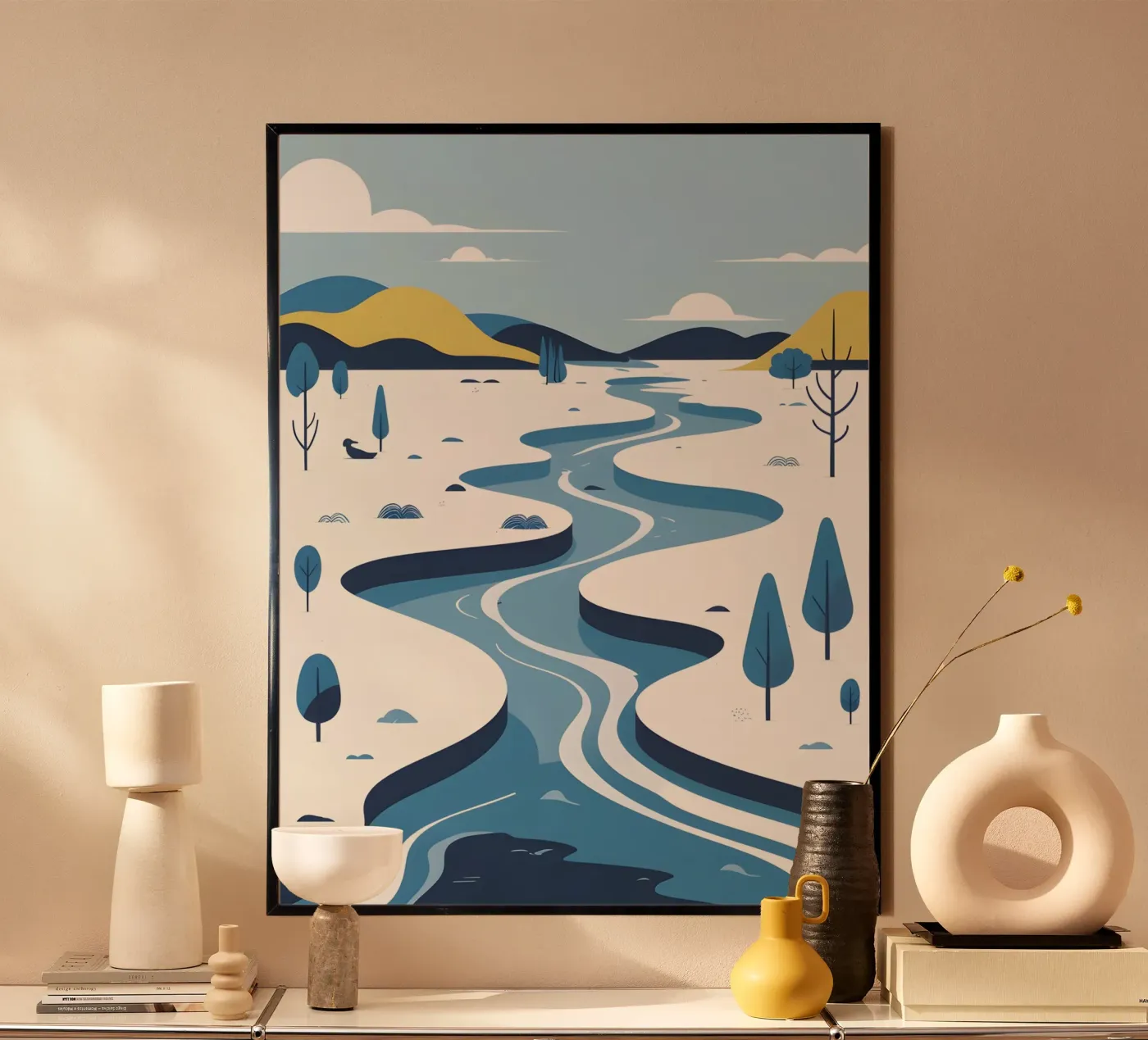 River curve poster by LIFESTYLE OBJECTS
