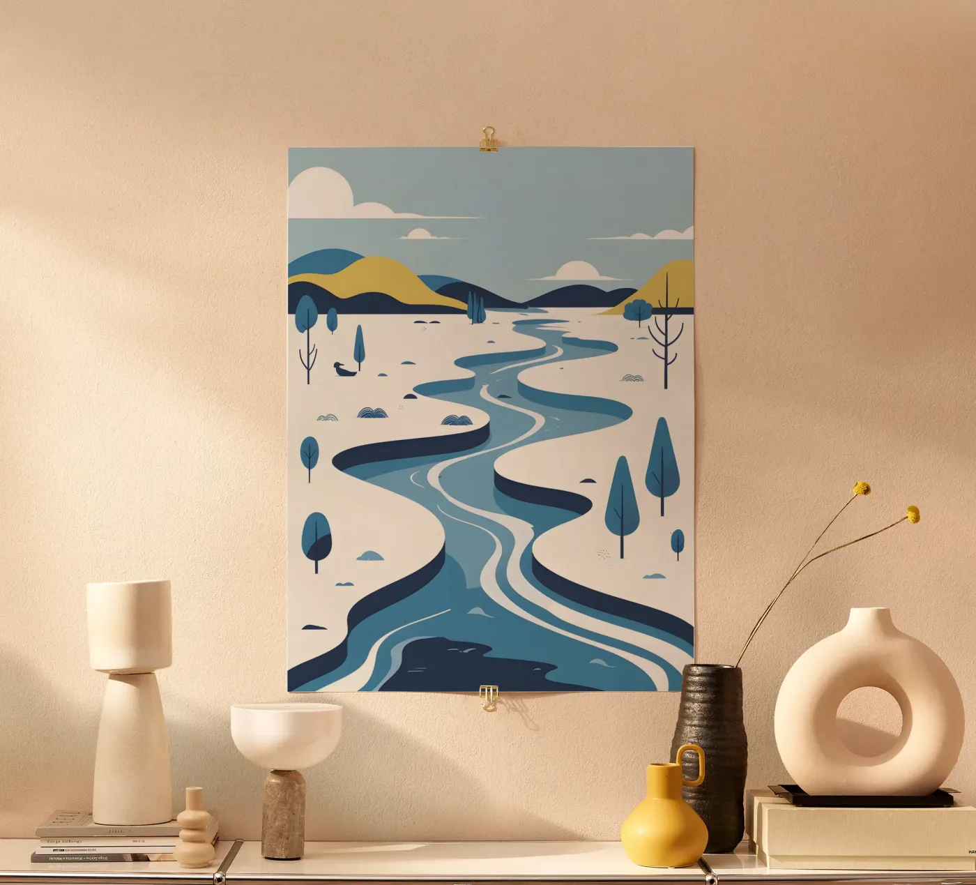 River curve poster by LIFESTYLE OBJECTS