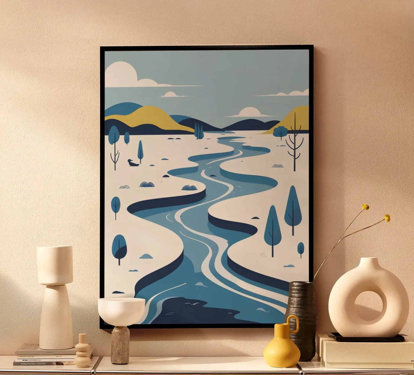 River curve poster by LIFESTYLE OBJECTS