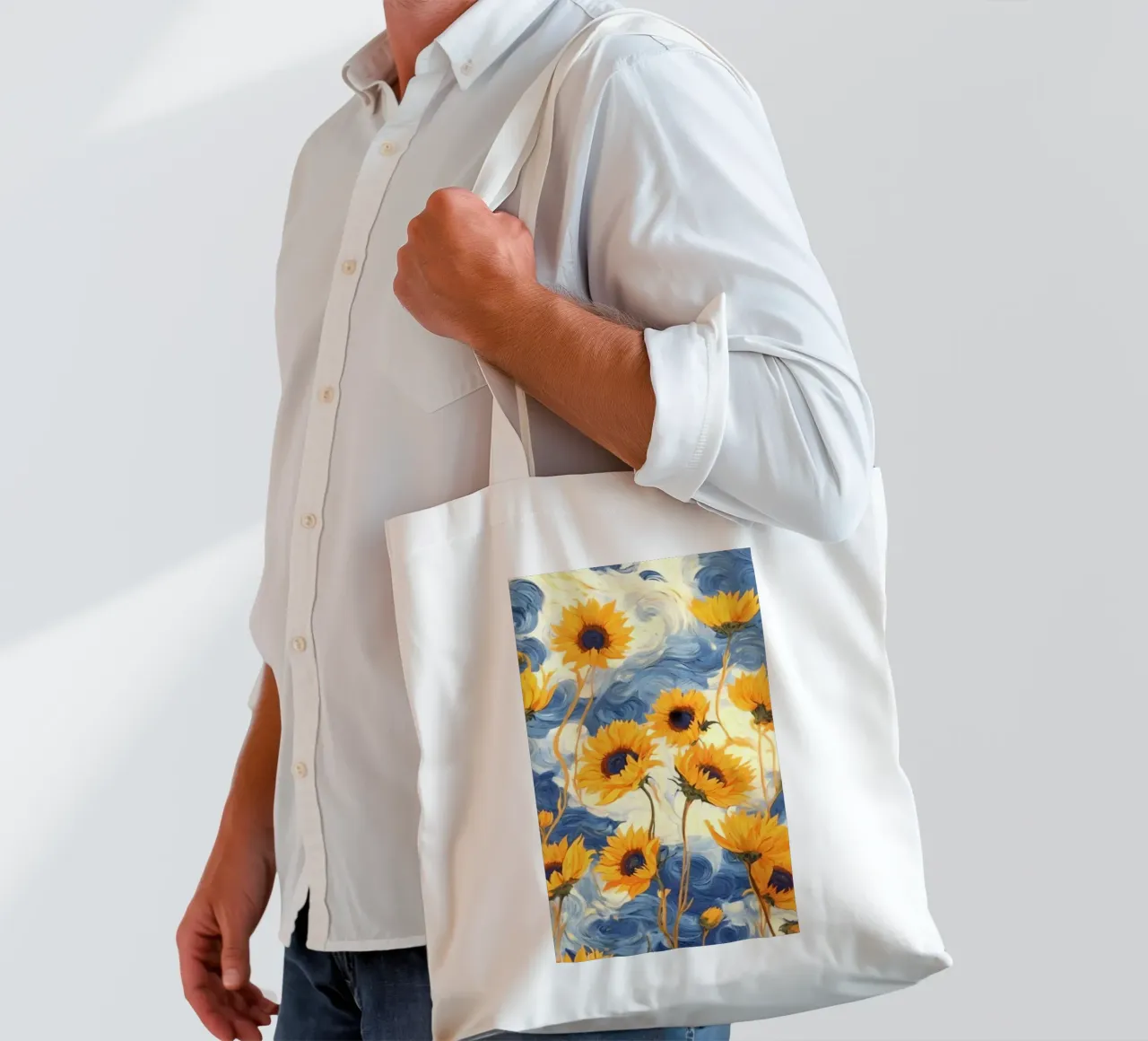 sunflower in curve shade borsa in juta da andern