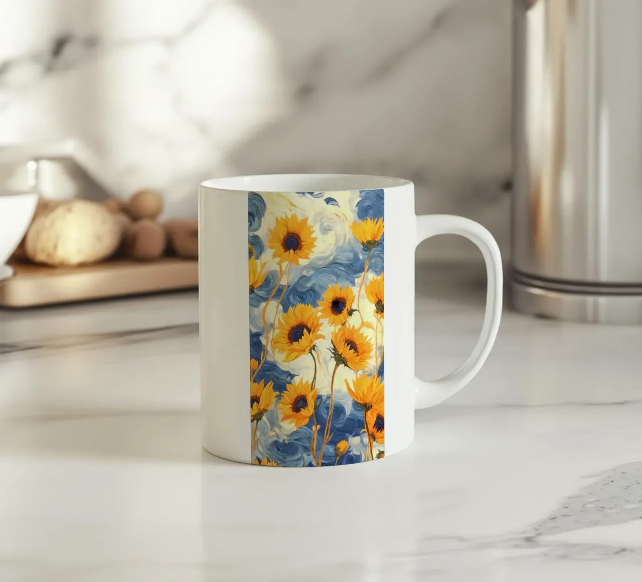 sunflower in curve shade tazza in ceramica da andern