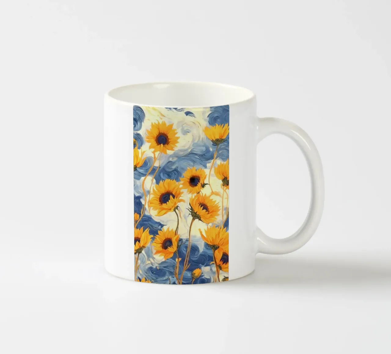 sunflower in curve shade tazza in ceramica da andern