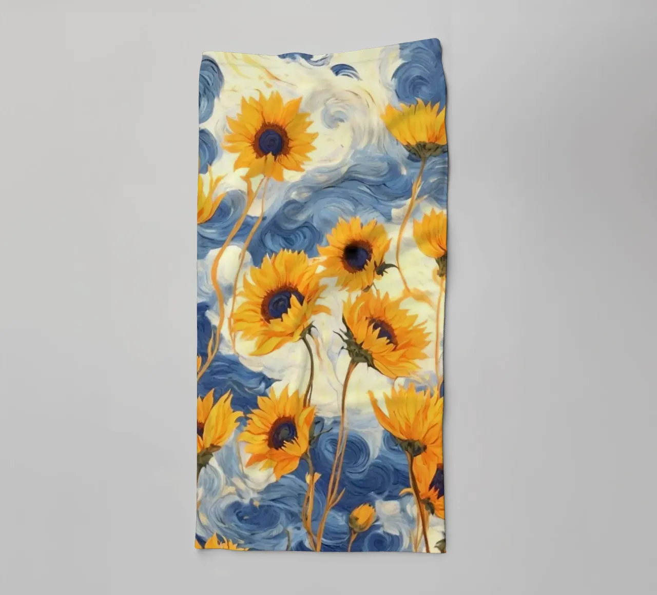 sunflower in curve shade asciugamano da bagno da andern
