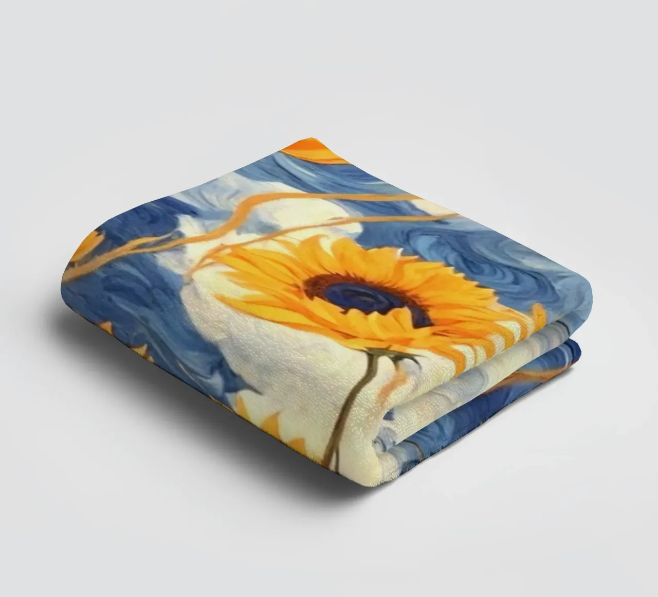sunflower in curve shade asciugamano da bagno da andern