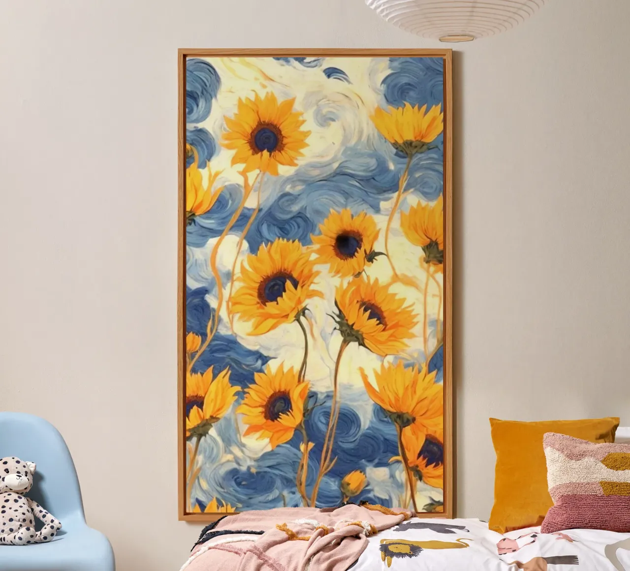 sunflower in curve shade alluminio dibond da andern