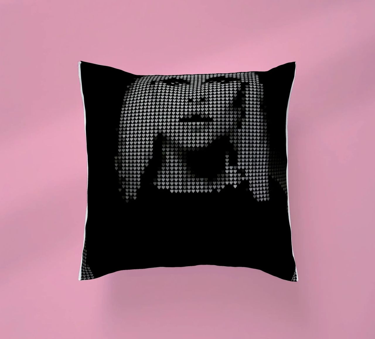 Heart Of (Black Version) cuscino da Robotic Ewe