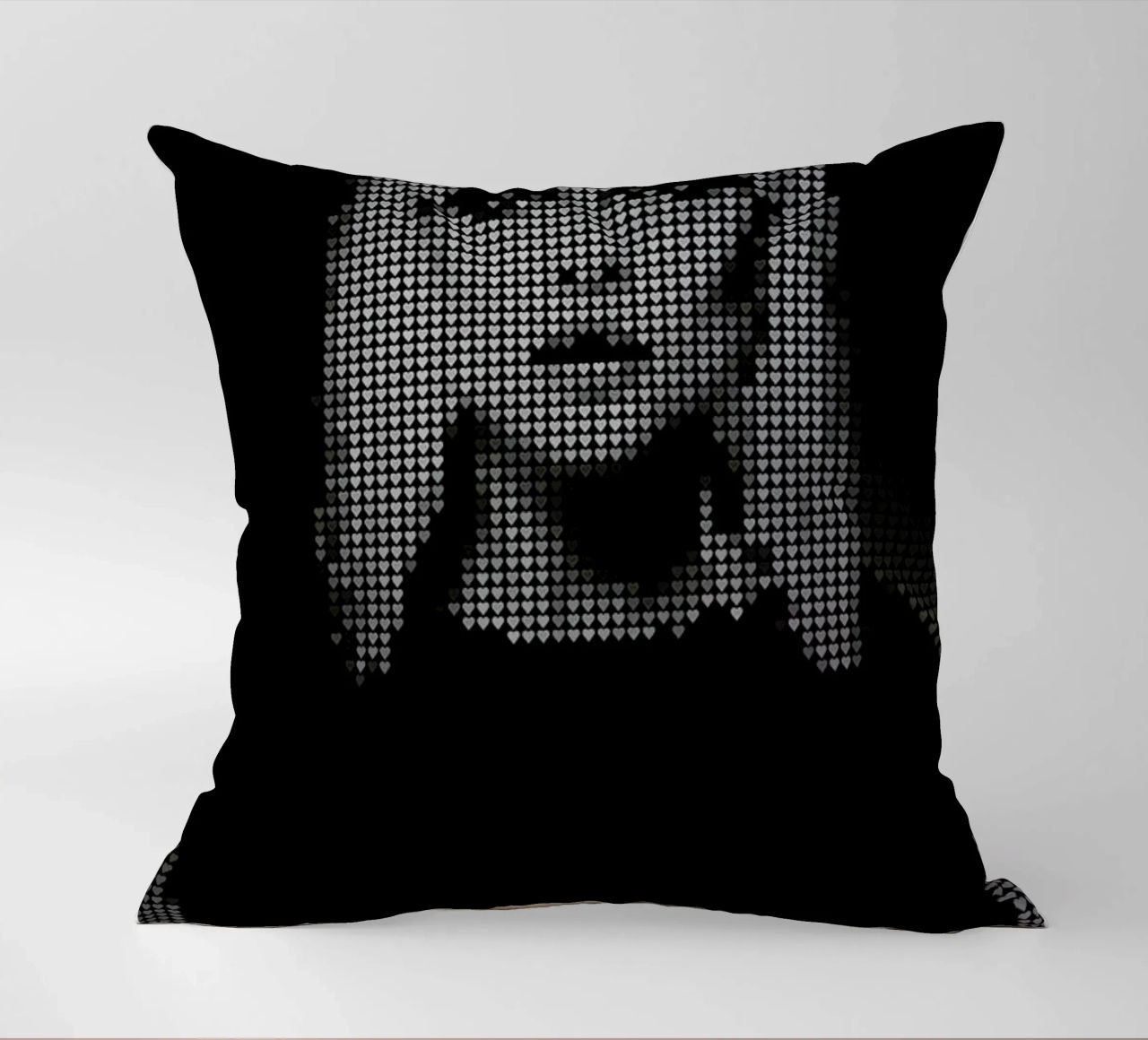 Heart Of (Black Version) cuscino da Robotic Ewe