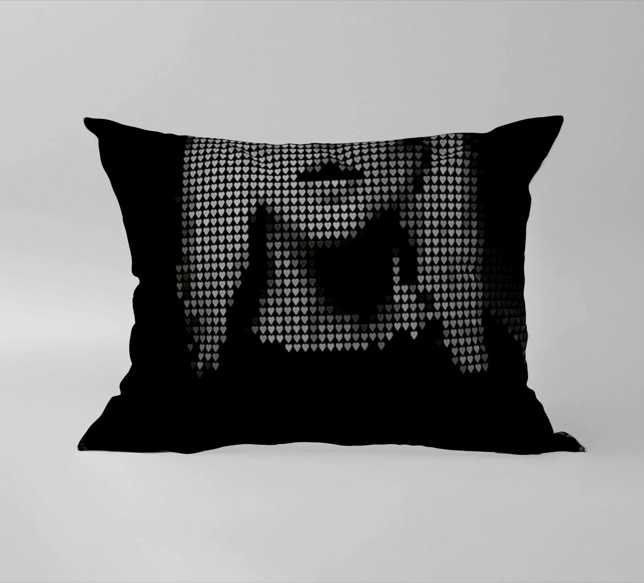Heart Of (Black Version) cuscino da Robotic Ewe