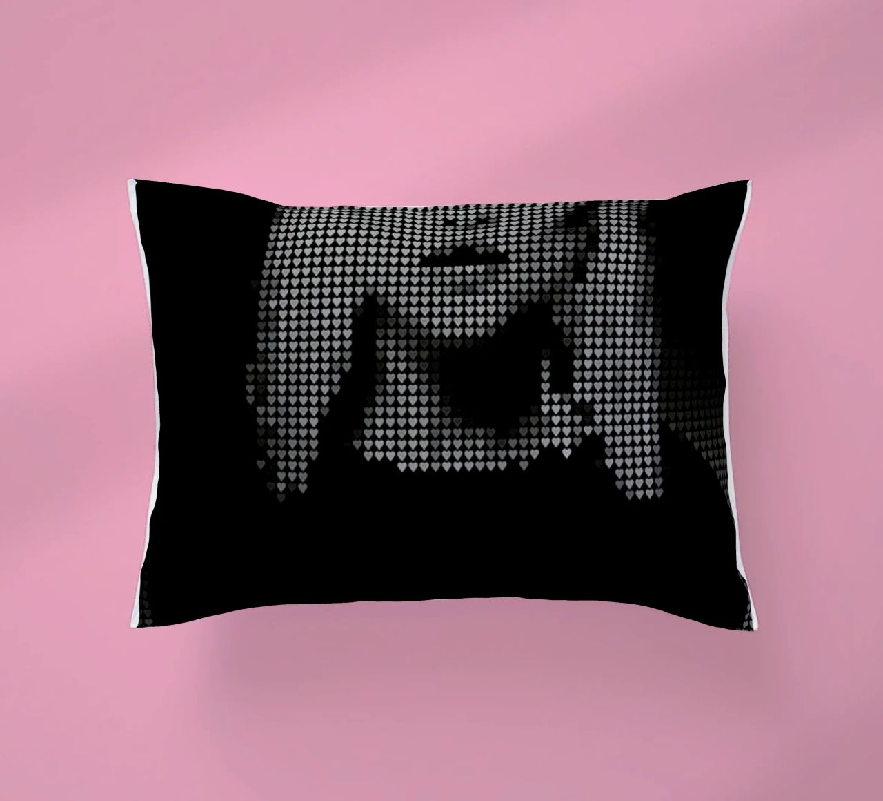 Heart Of (Black Version) cuscino da Robotic Ewe