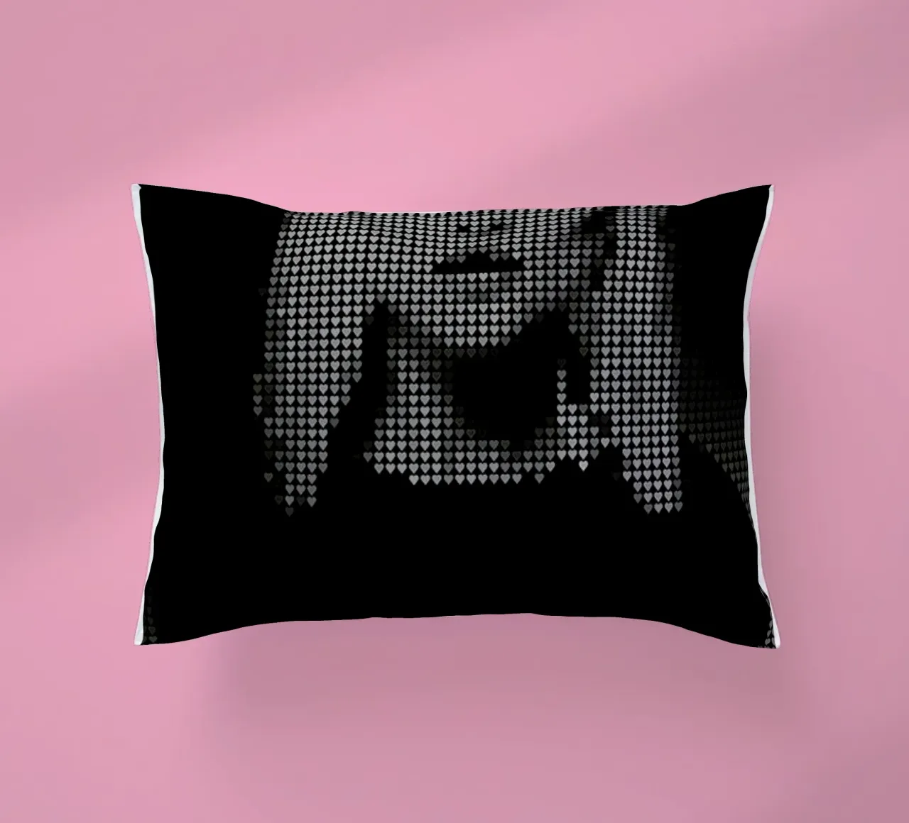 Heart Of (Black Version) cuscino da Robotic Ewe