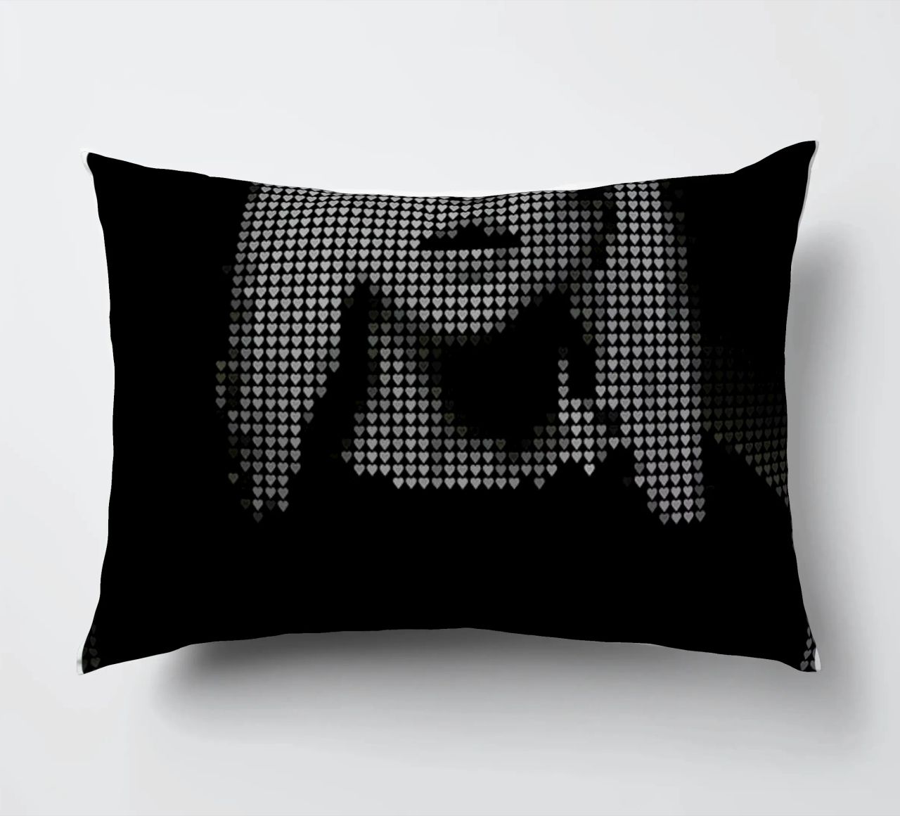 Heart Of (Black Version) cuscino da Robotic Ewe