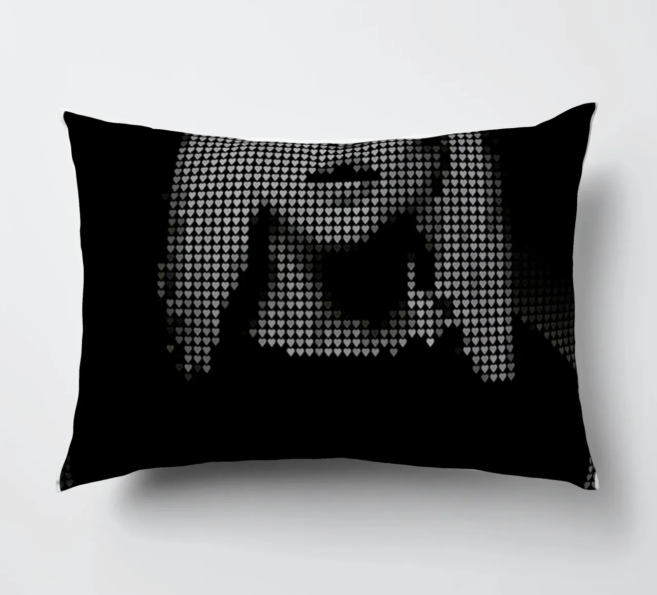 Heart Of (Black Version) cuscino da Robotic Ewe