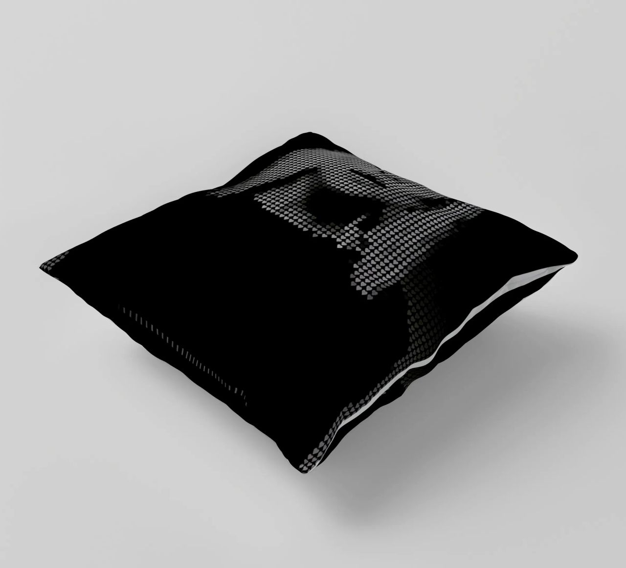 Heart Of (Black Version) cuscino da Robotic Ewe