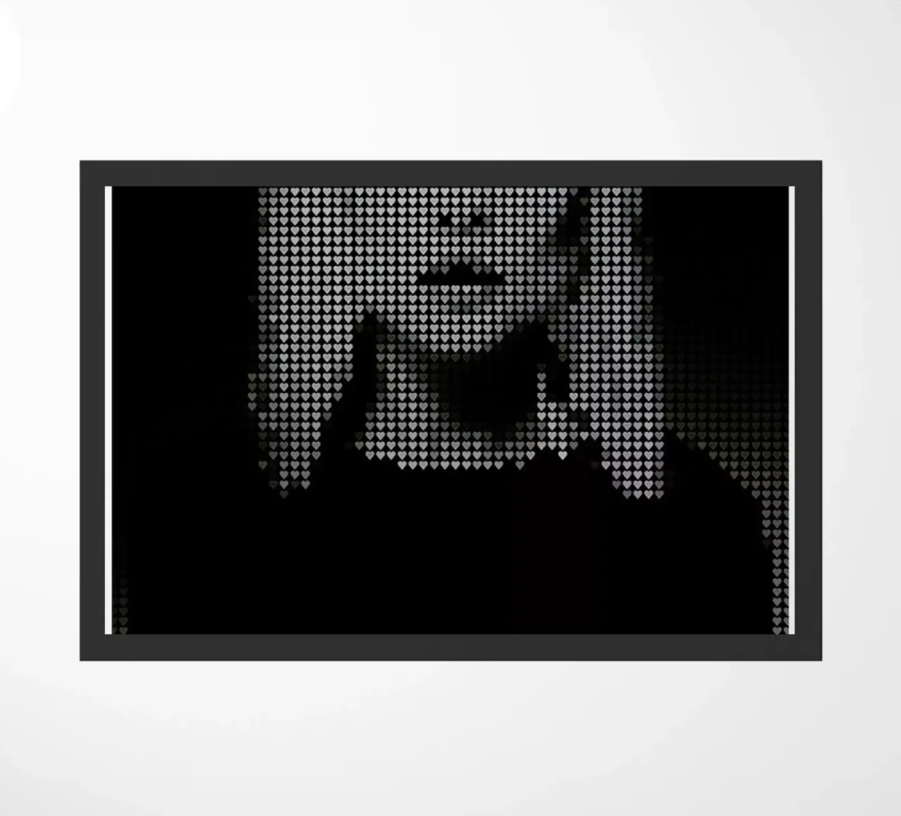 Heart Of (Black Version) doormat by Robotic Ewe