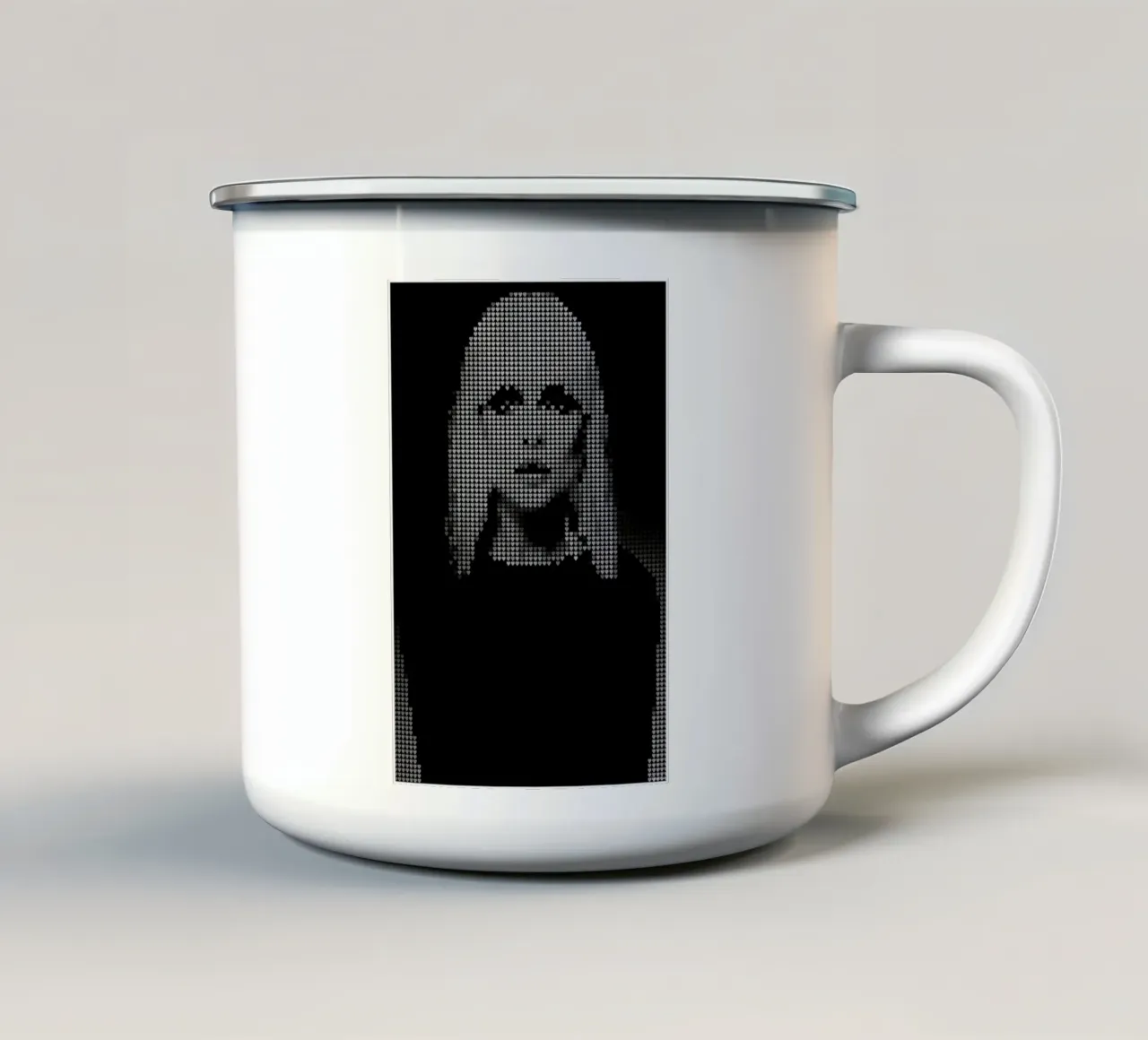 Heart Of (Black Version) taza de esmalte de Robotic Ewe