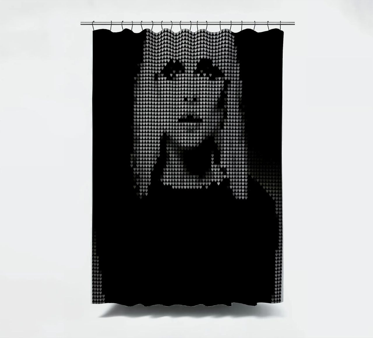 Heart Of (Black Version) tenda da doccia da Robotic Ewe