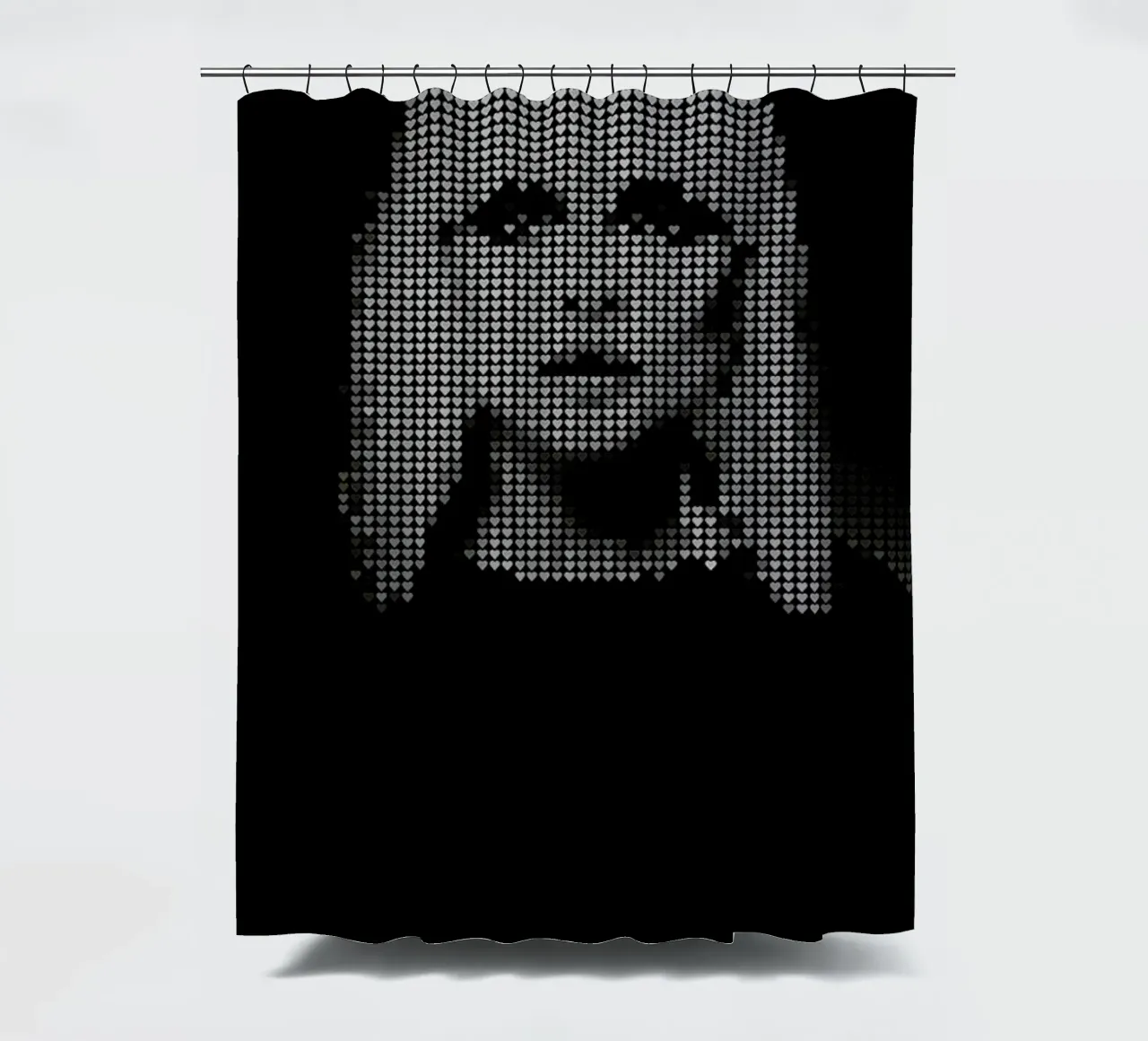 Heart Of (Black Version) tenda da doccia da Robotic Ewe