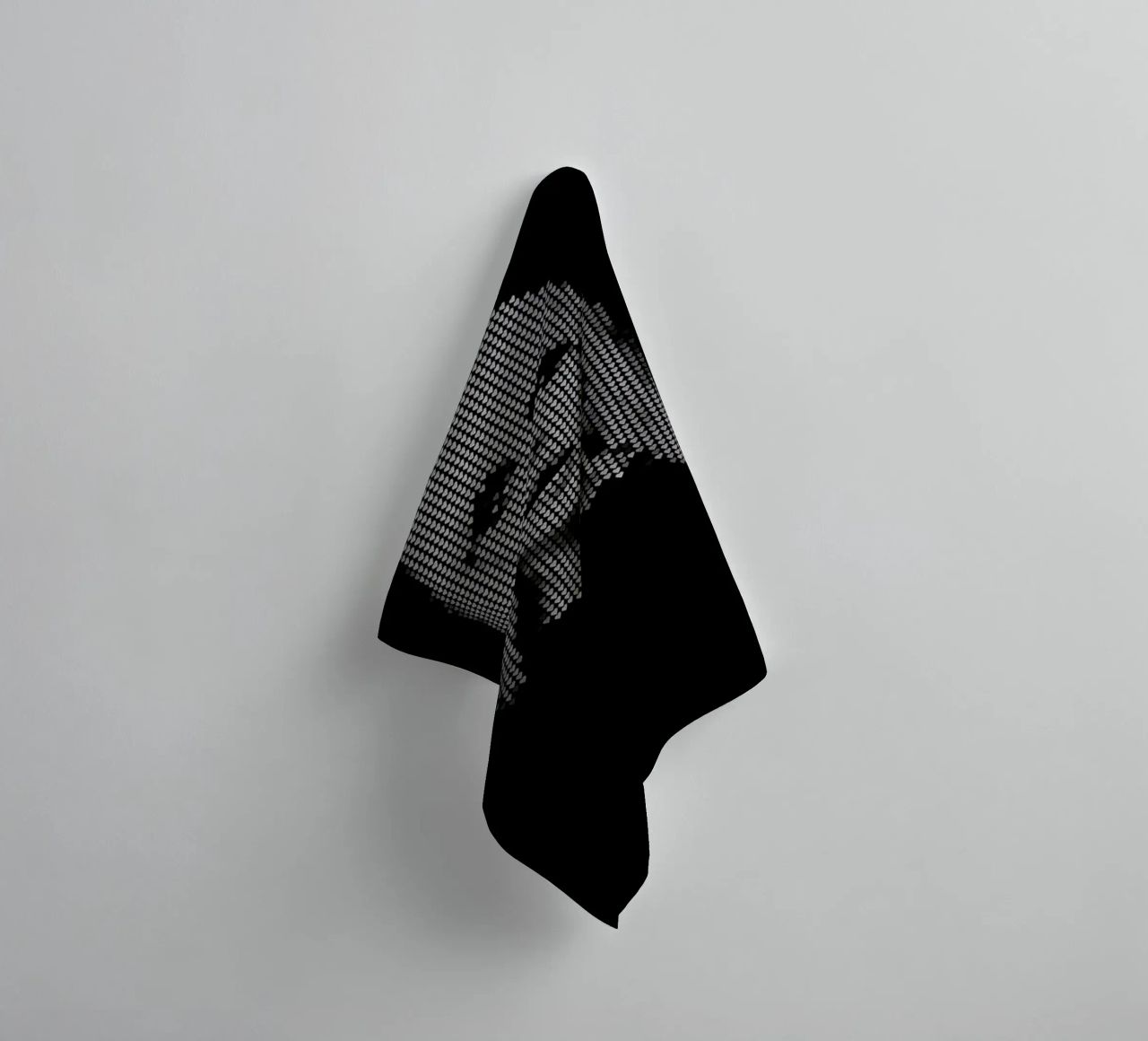 Heart Of (Black Version) asciugamano da bagno da Robotic Ewe