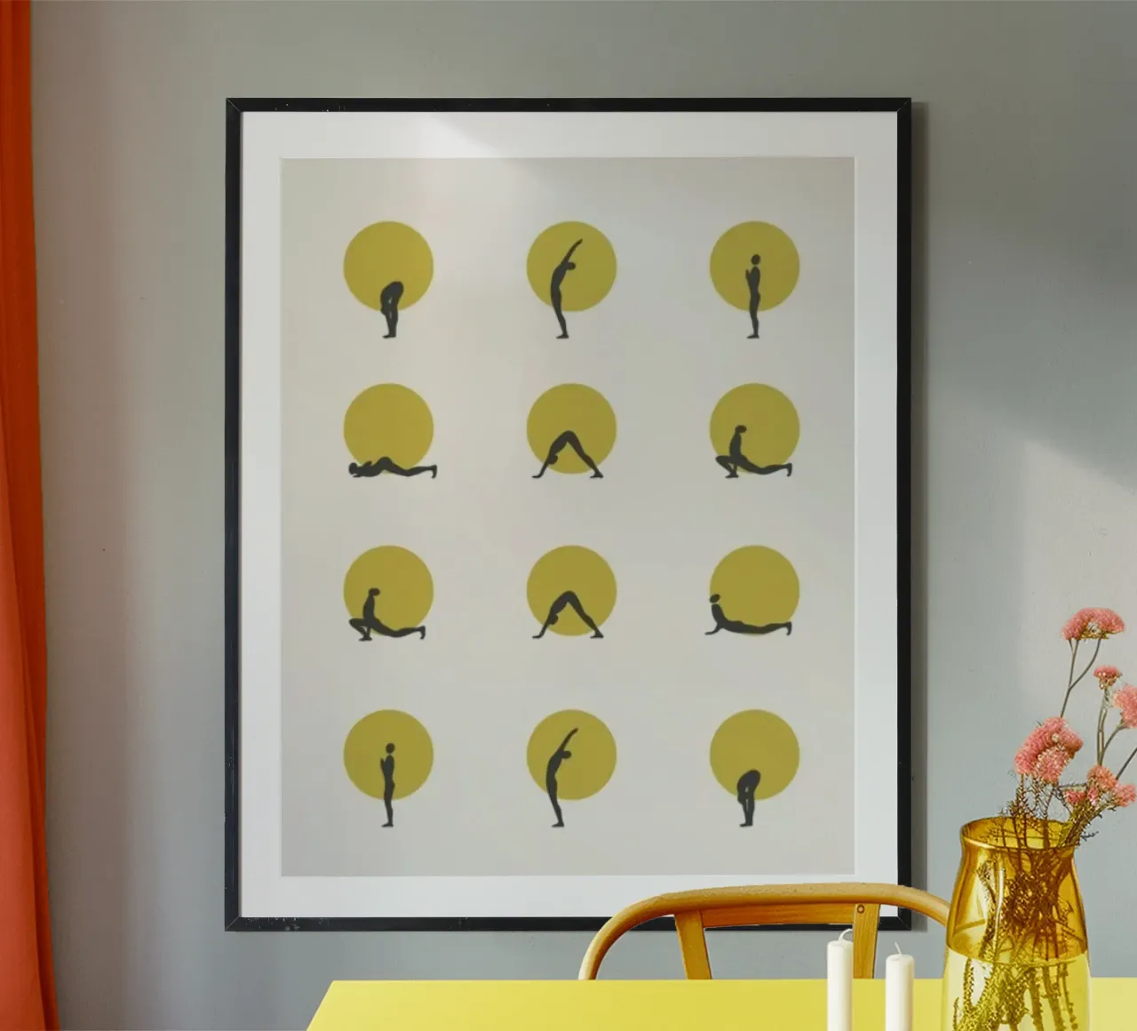 exercise posture in circle poster da matthen