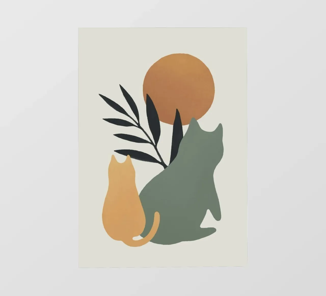 cat colorful with branch sun telo in pvc da andern