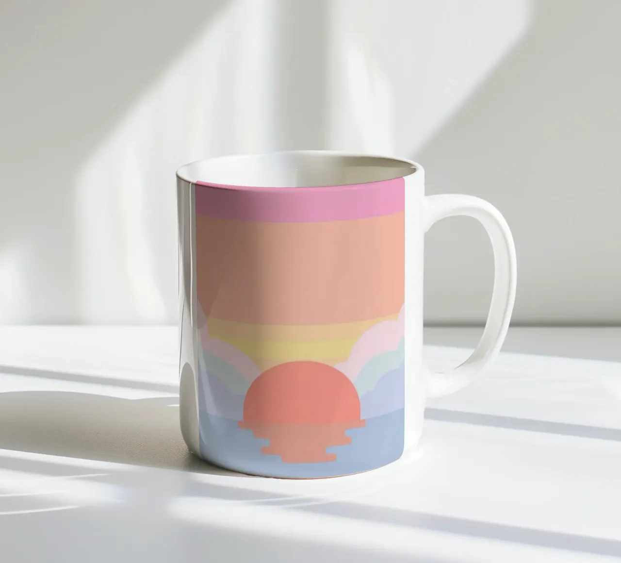 sun reflect and color curve tazza in ceramica da andern