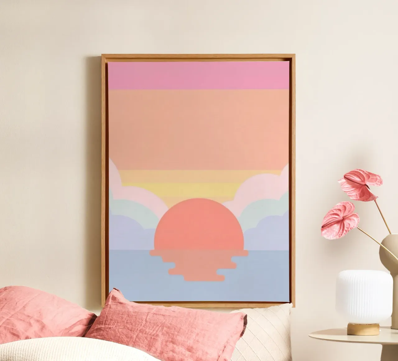sun reflect and color curve canvas van andern