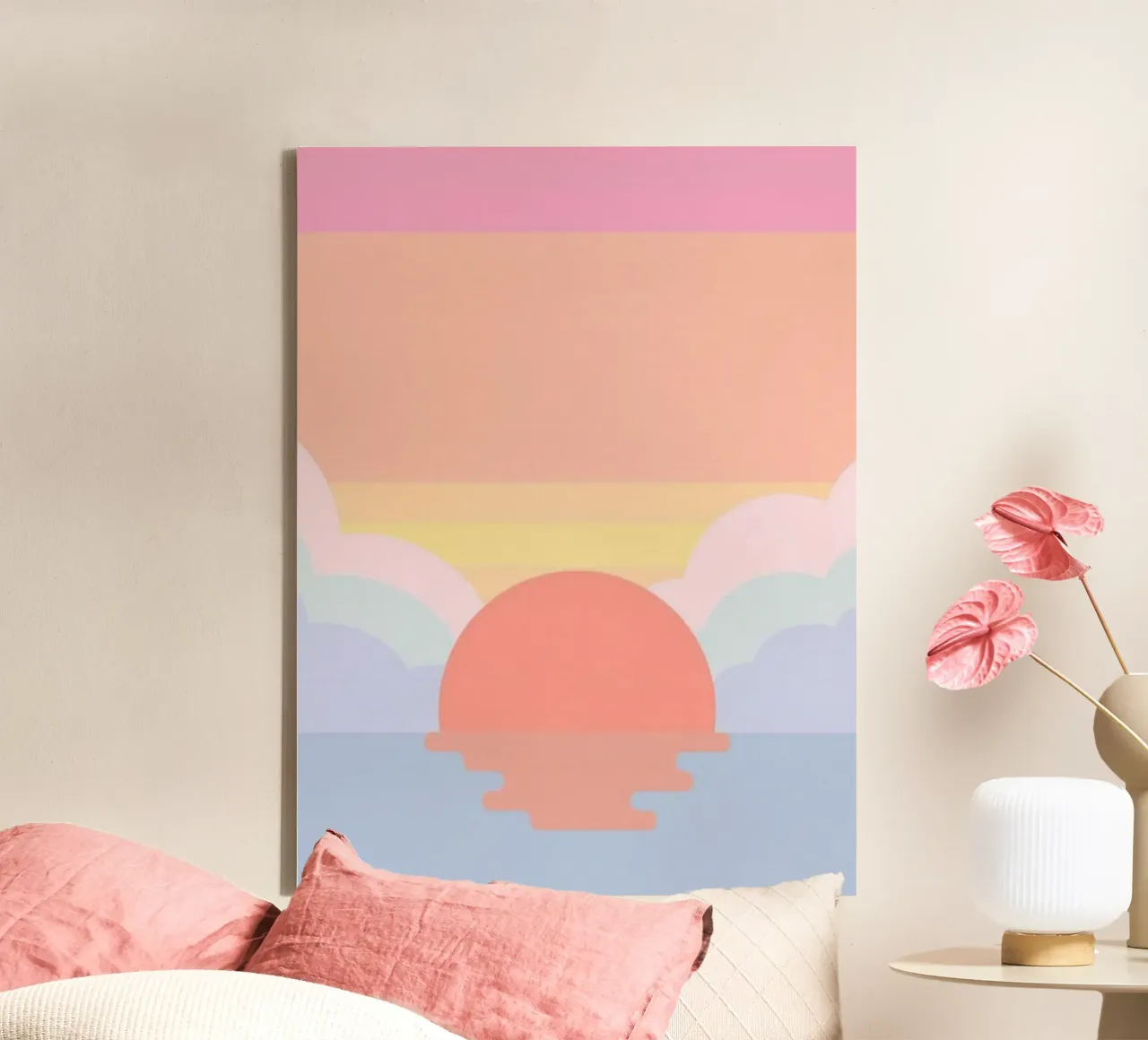 sun reflect and color curve canvas van andern