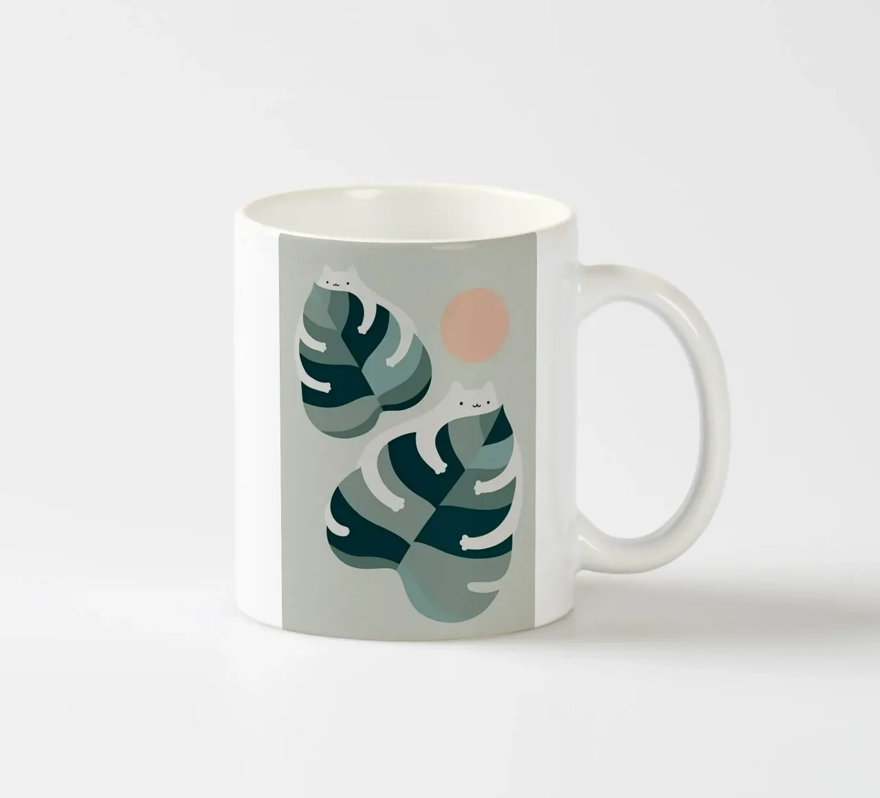 cat leaf shape tazza in ceramica da grace