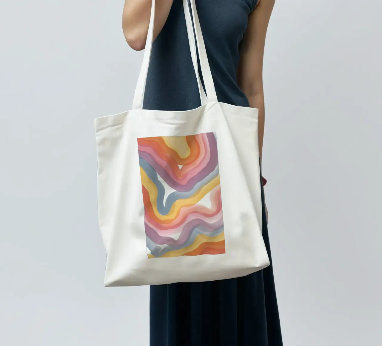 curve line ink gradient borsa in juta da grace