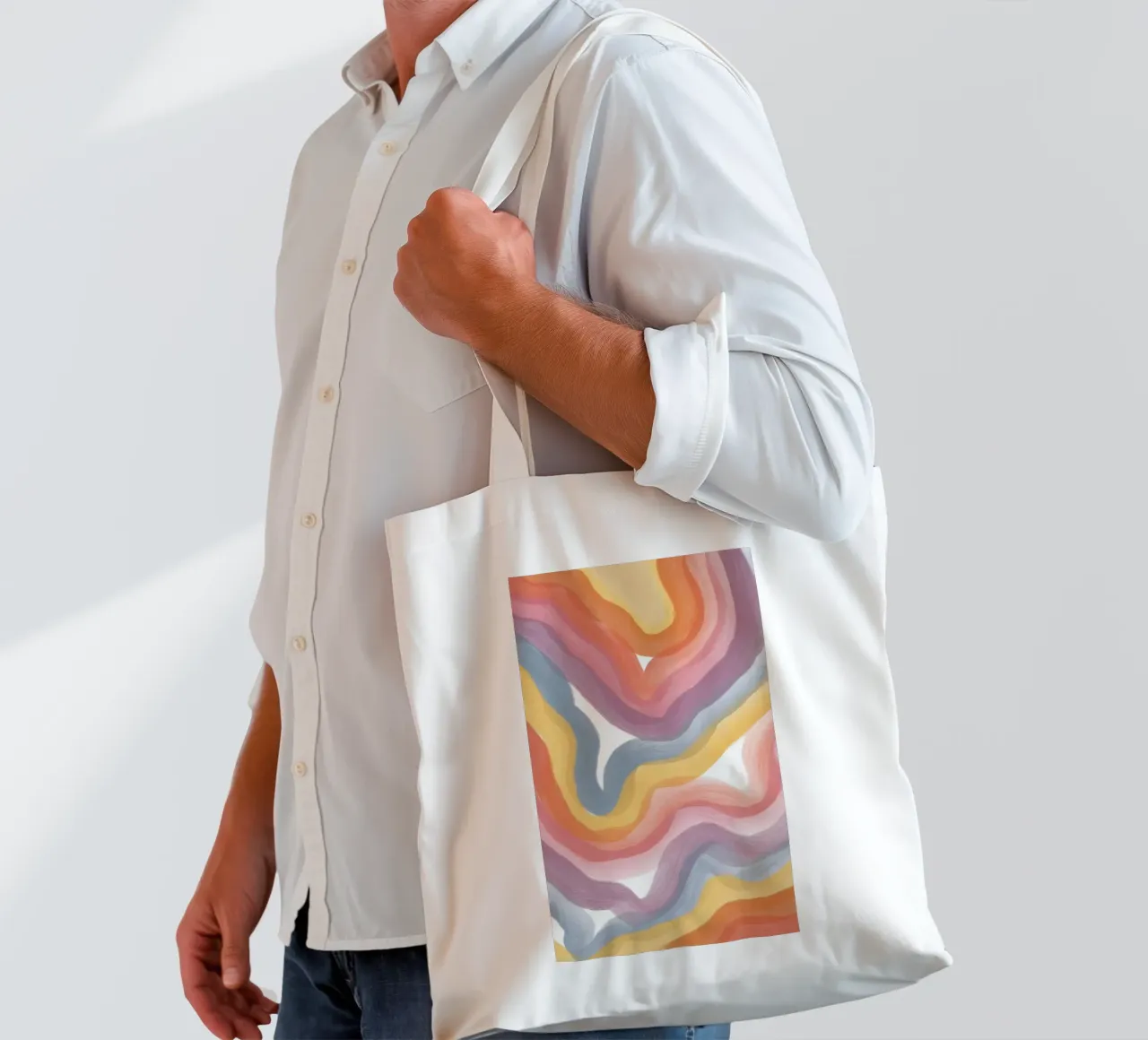 curve line ink gradient borsa in juta da grace
