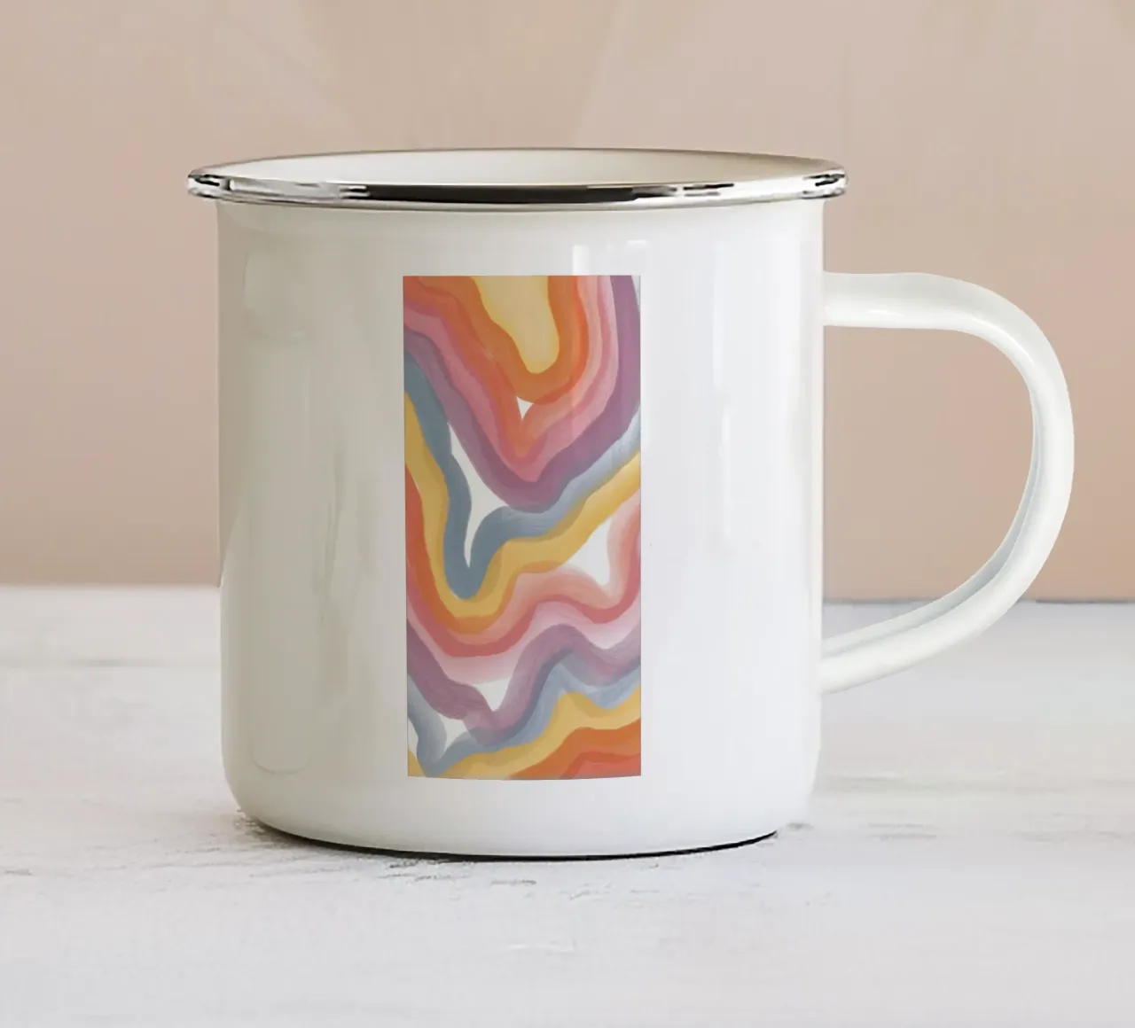 curve line ink gradient tazza in smalto da grace