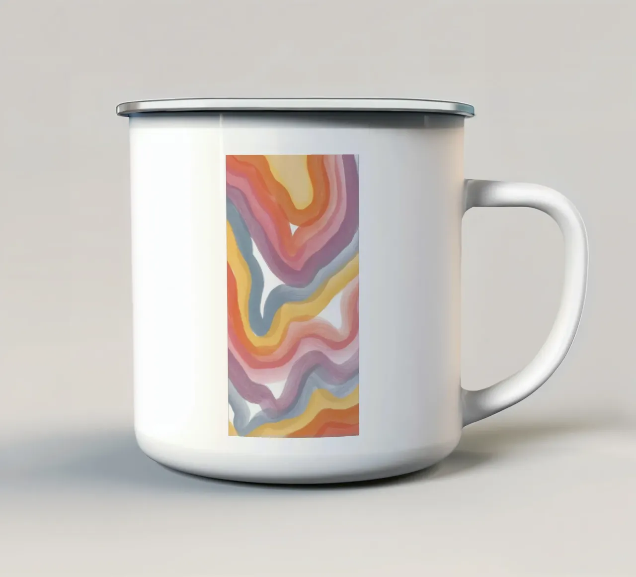 curve line ink gradient tazza in smalto da grace