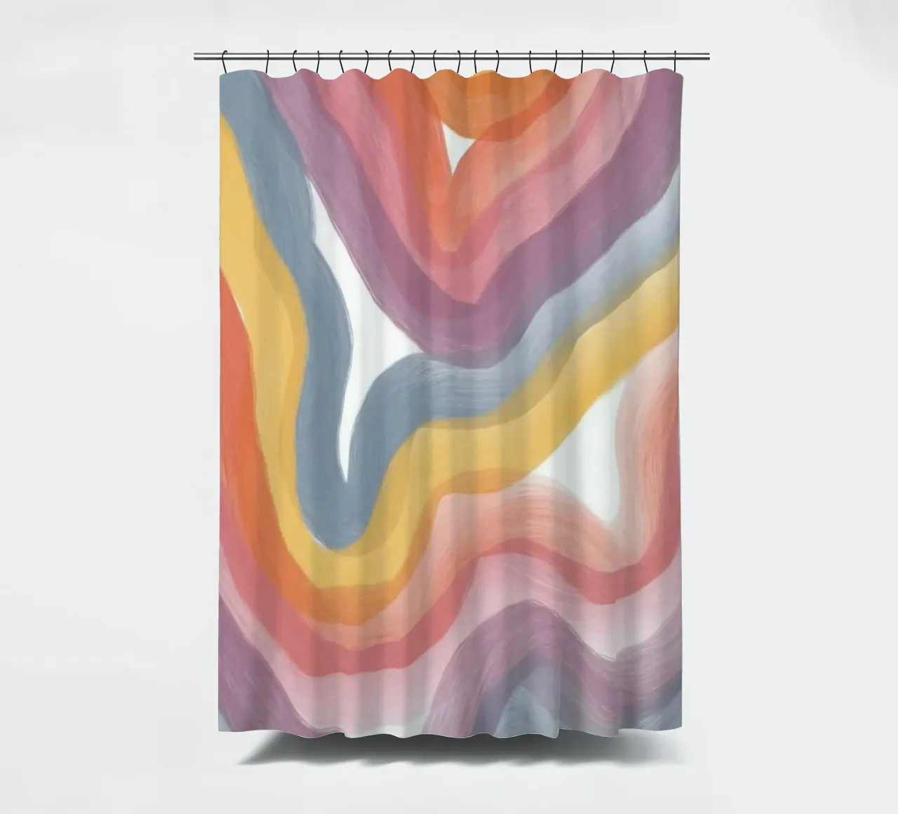 curve line ink gradient Duschvorhang von grace