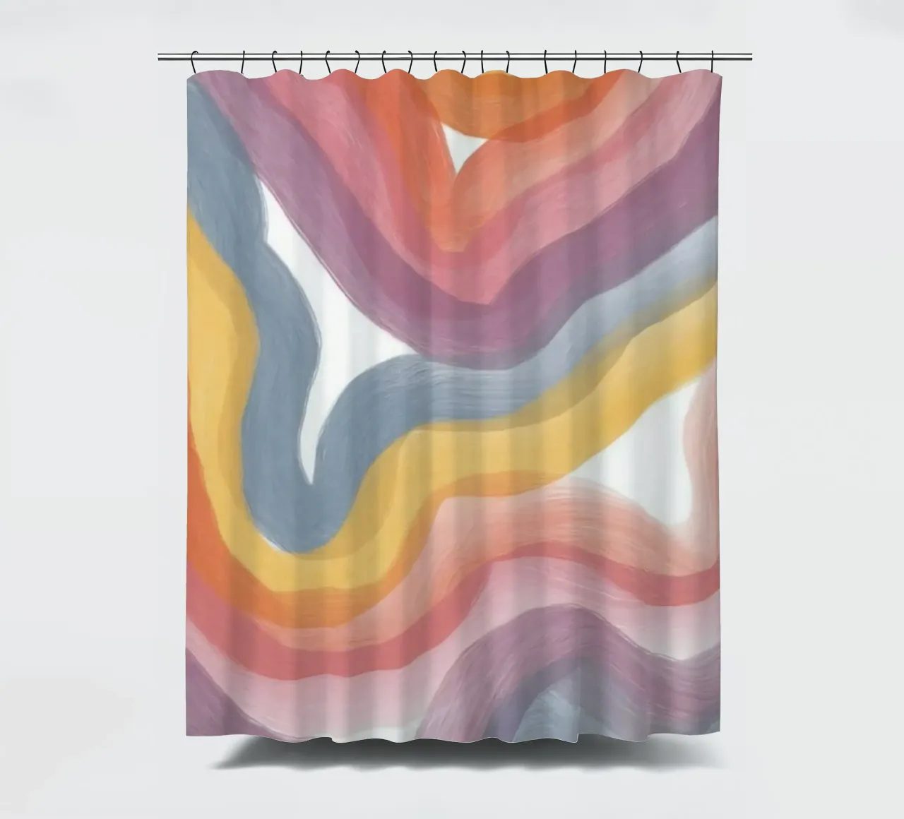 curve line ink gradient Duschvorhang von grace