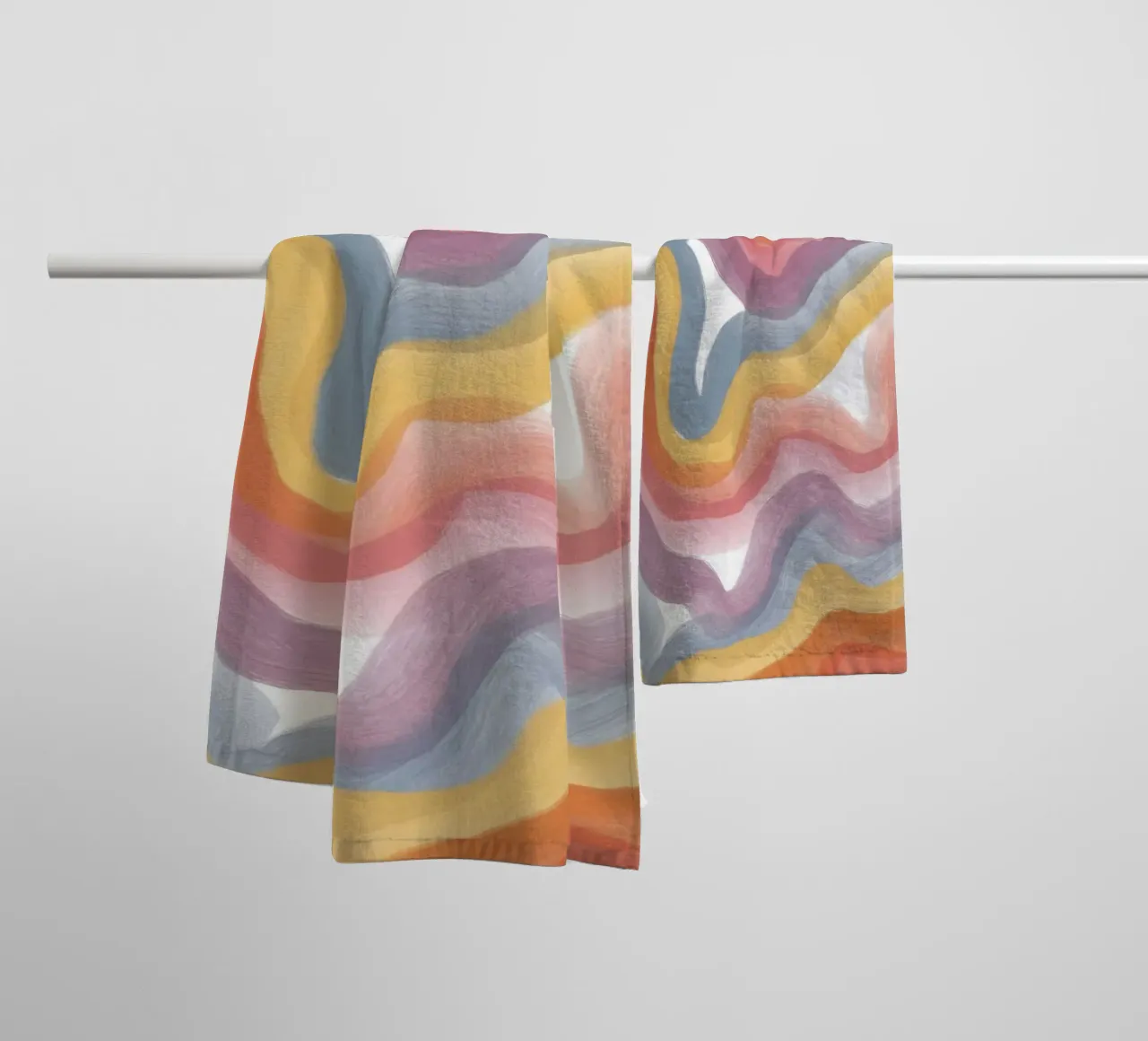 curve line ink gradient asciugamano da bagno da grace