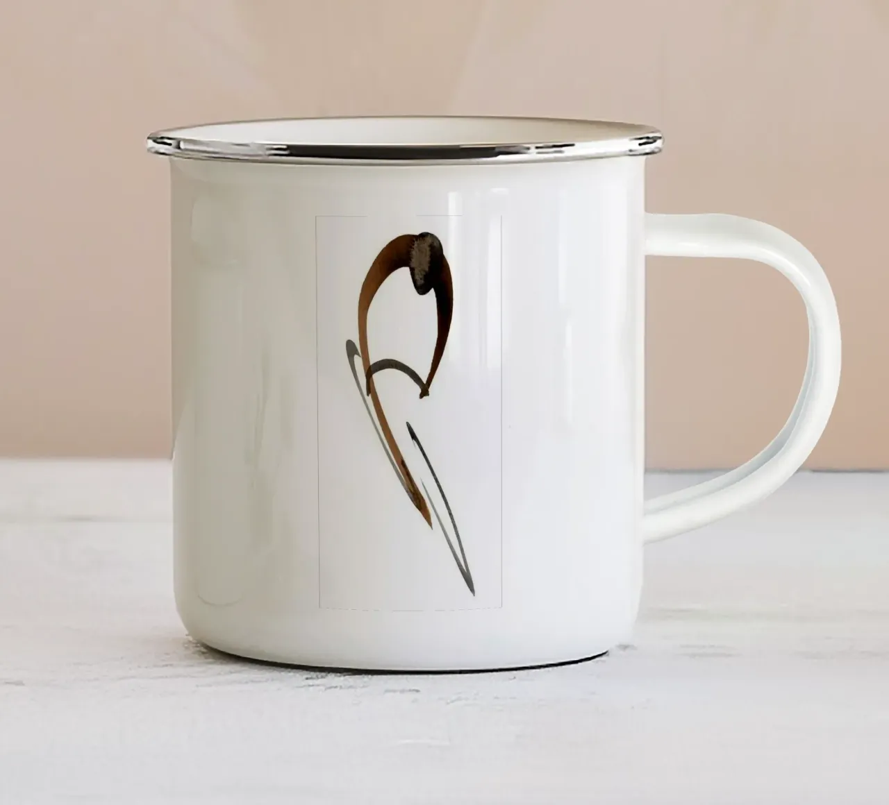 abstract ink shape tazza in smalto da comura