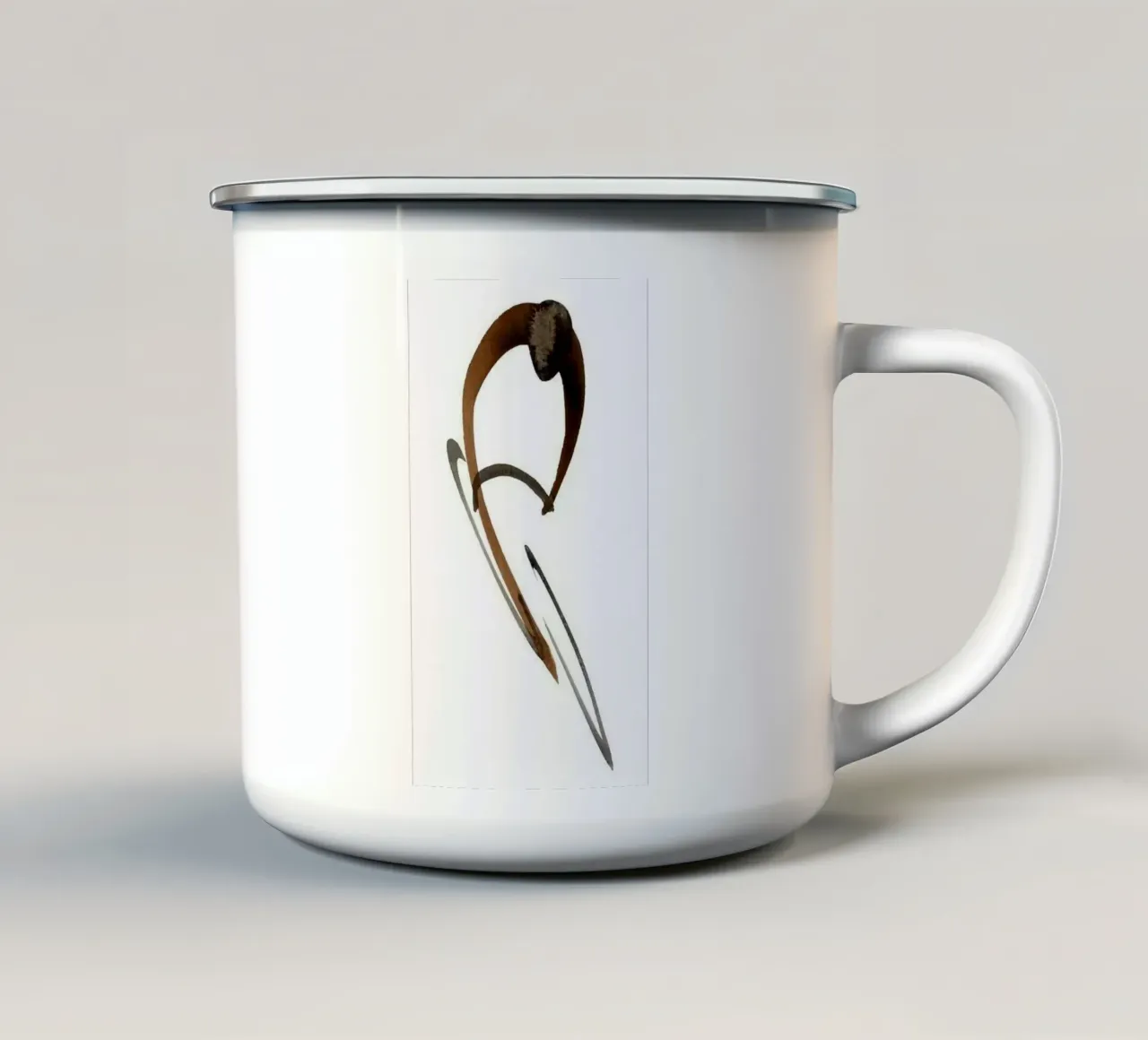 abstract ink shape tazza in smalto da comura