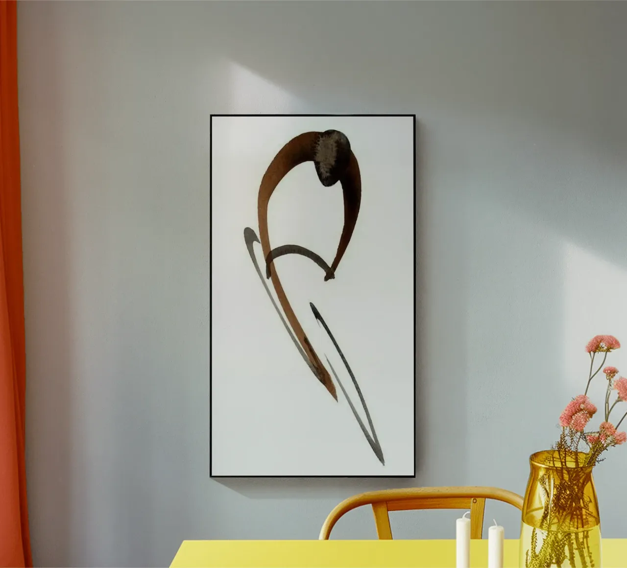 abstract ink shape plexiglass da comura
