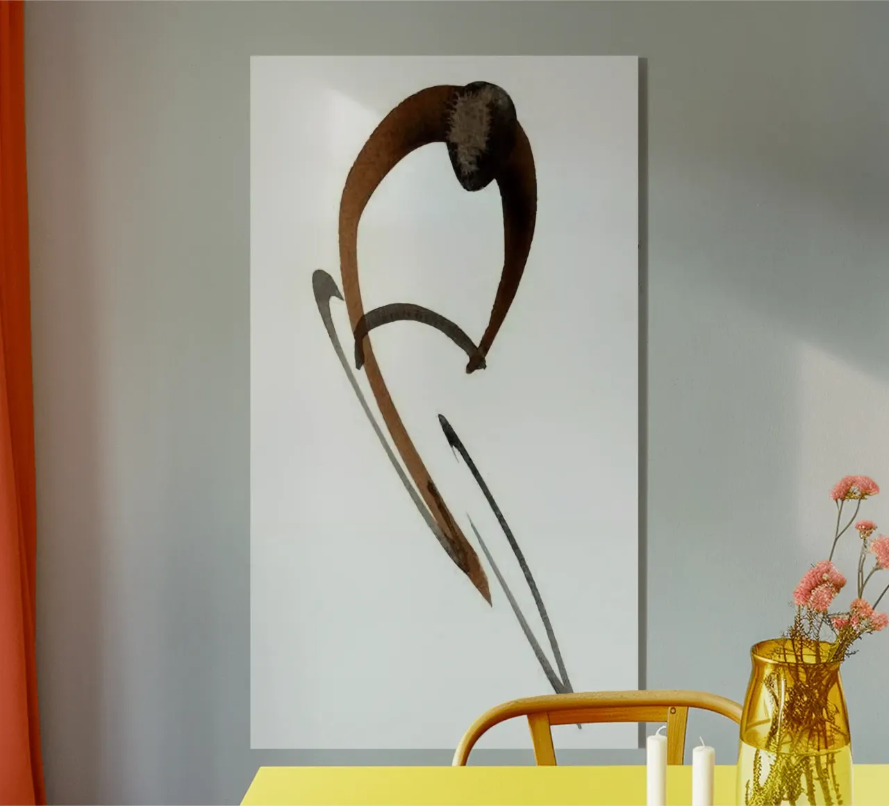 abstract ink shape plexiglass da comura