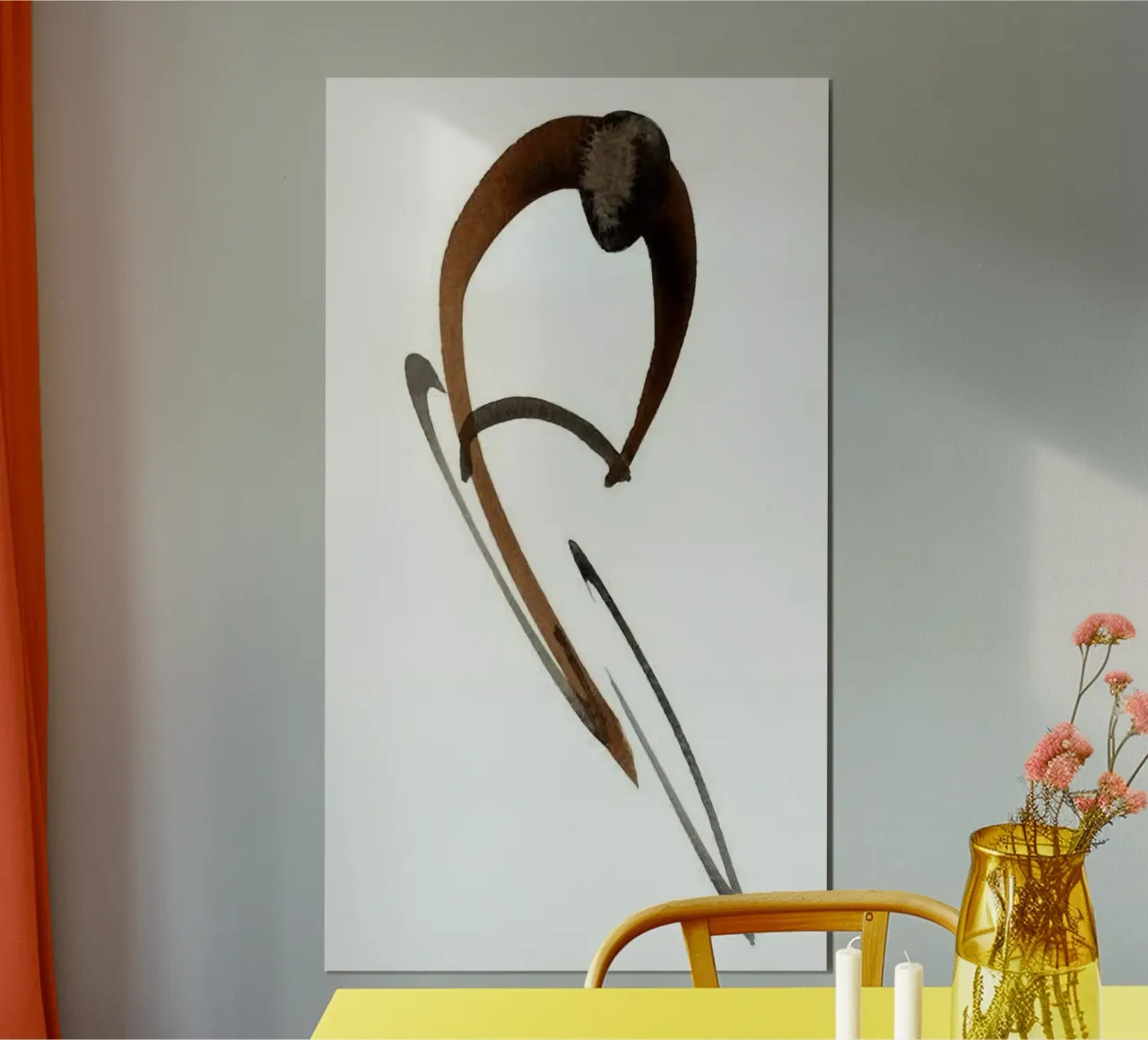 abstract ink shape poster da comura