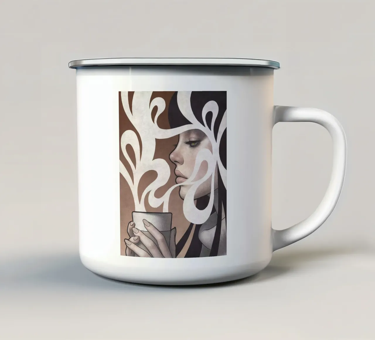 Coffee Break taza de esmalte de Kuba Gornowicz