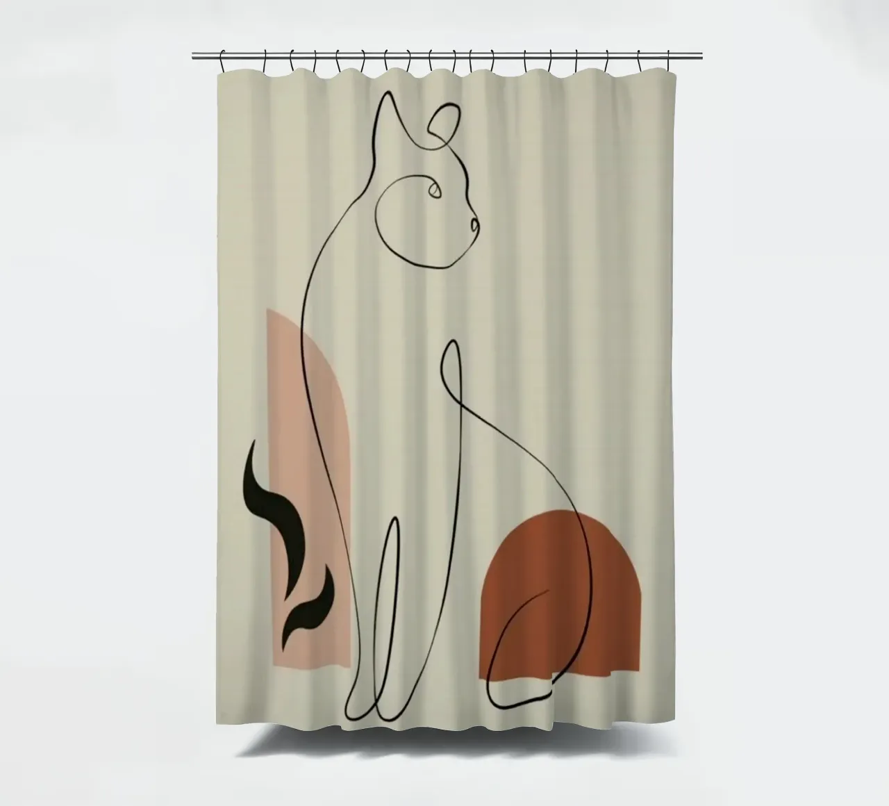 cat line in shape color tenda da doccia da grace