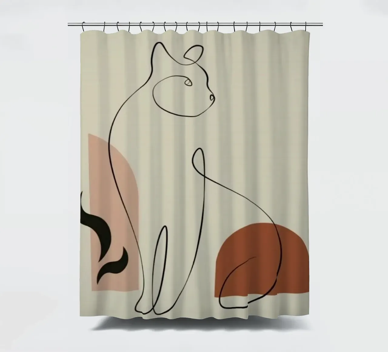 cat line in shape color tenda da doccia da grace