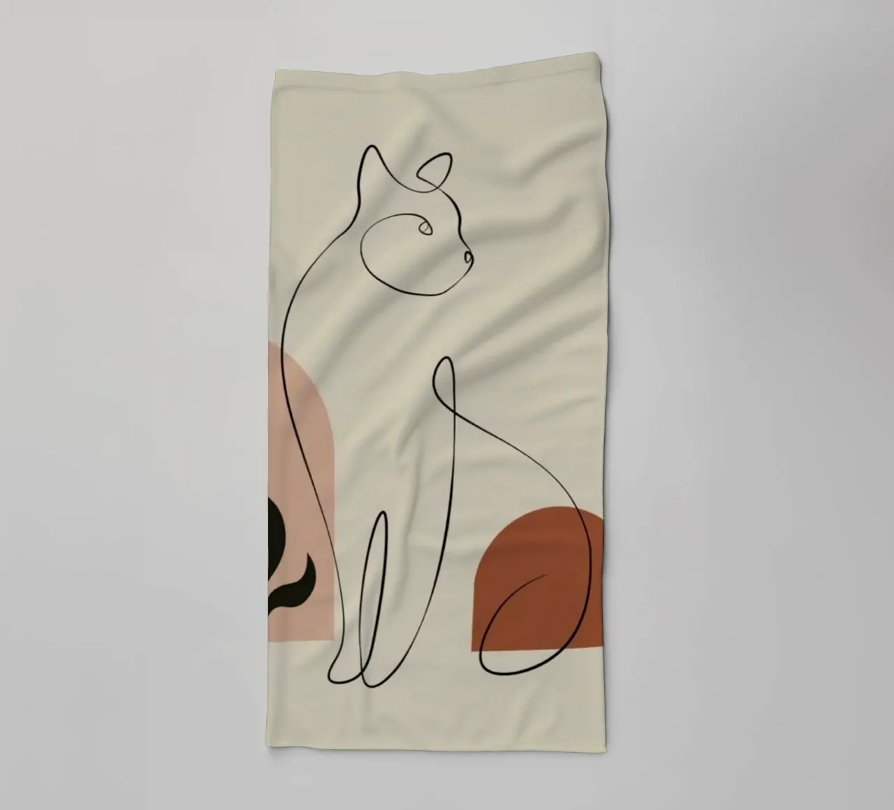 cat line in shape color asciugamano da bagno da grace