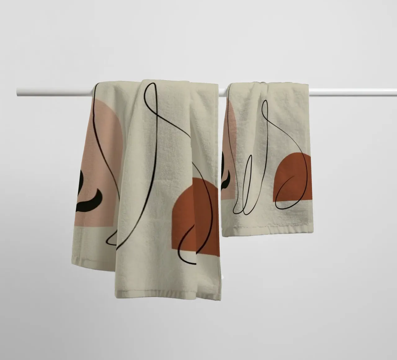 cat line in shape color asciugamano da bagno da grace