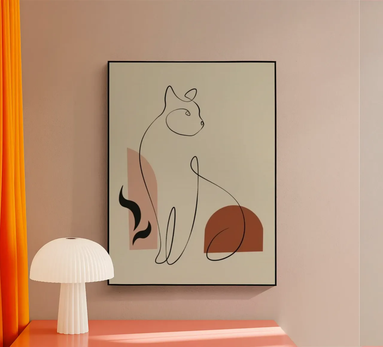 cat line in shape color plexiglass da grace